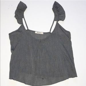 Mikey & Joey Crop Top Heather Gray size sm…